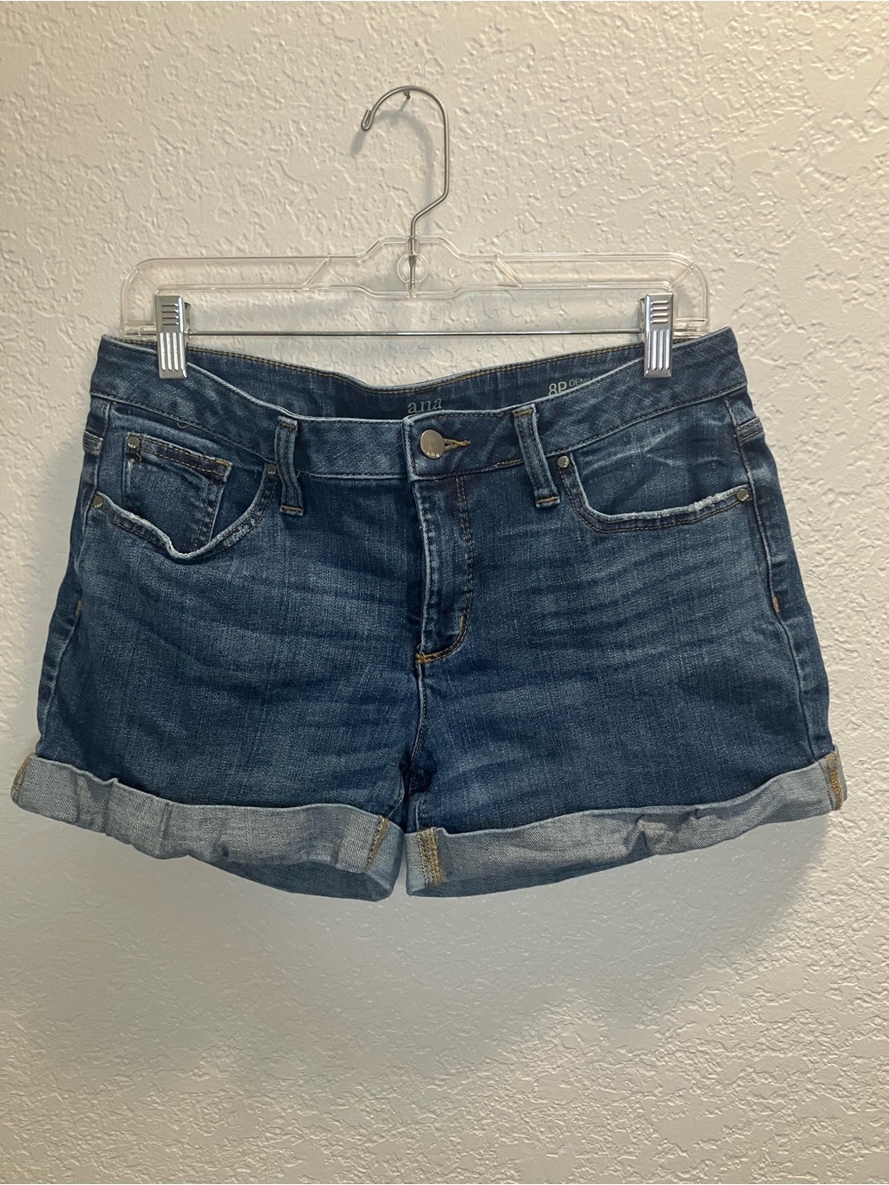 Cuffed Denim Jean Shorts